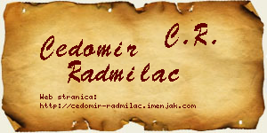 Čedomir Radmilac vizit kartica